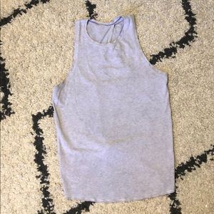 High neck light purple tie back lulu tank